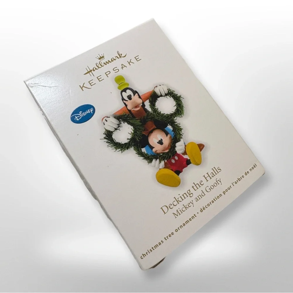 Disney Hallmark Keepsake Ornament 2011 Decking the Halls Mickey and Goofy